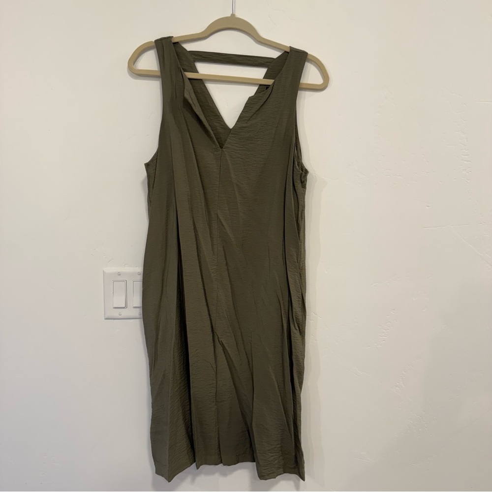 Banana Republic Khaki Green Sleeveless Dress